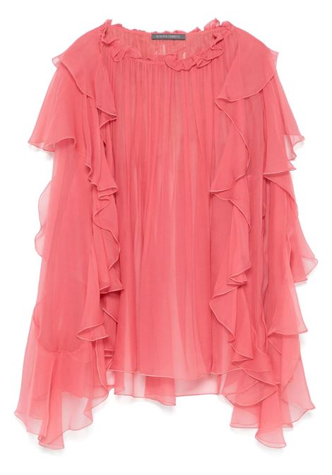 Blusa in chiffon in rosa shocking Alberta Ferretti - donna ALBERTA FERRETTI | 020516140199